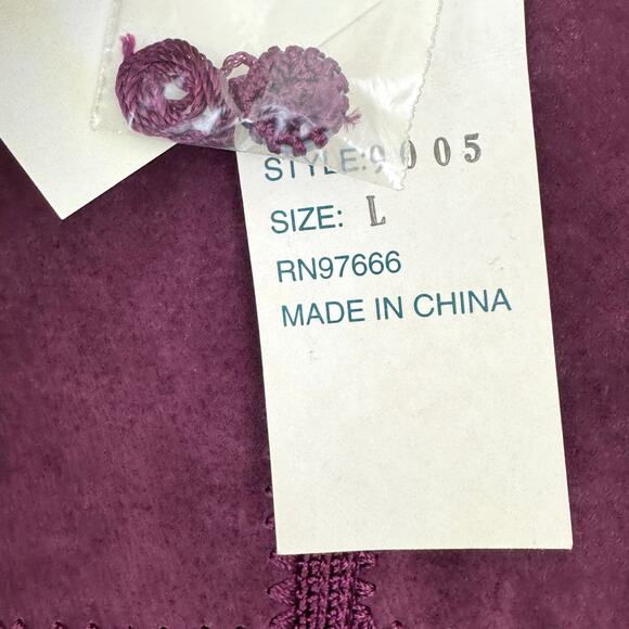 Rare Vintage Dead Stock Womens Leather Lace Jacket Size L Boho Chic Festival - Picture 3 of 7